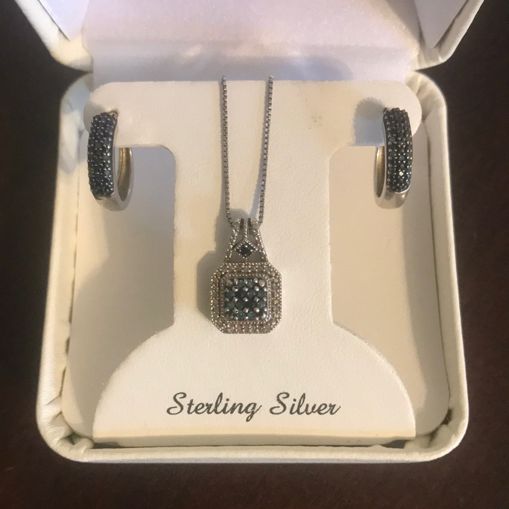 earrings and matching necklace